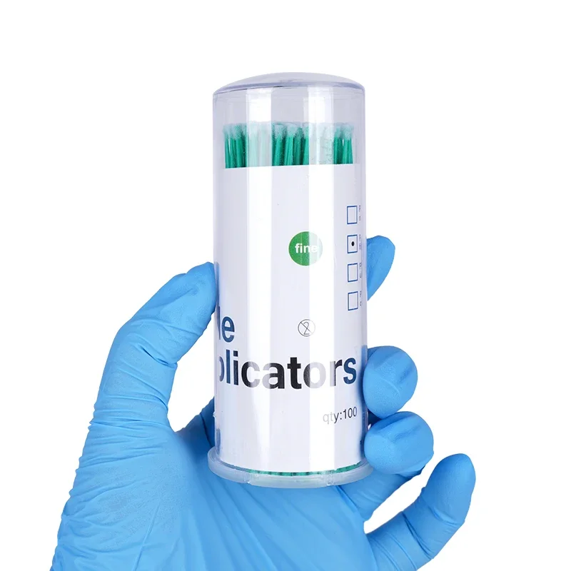 

100 Pcs Dental Disposable Consumables, Micro-Brush Applicator, Brush Medicine, Micro-Brush Applicator, Tooth Cleaning Tool
