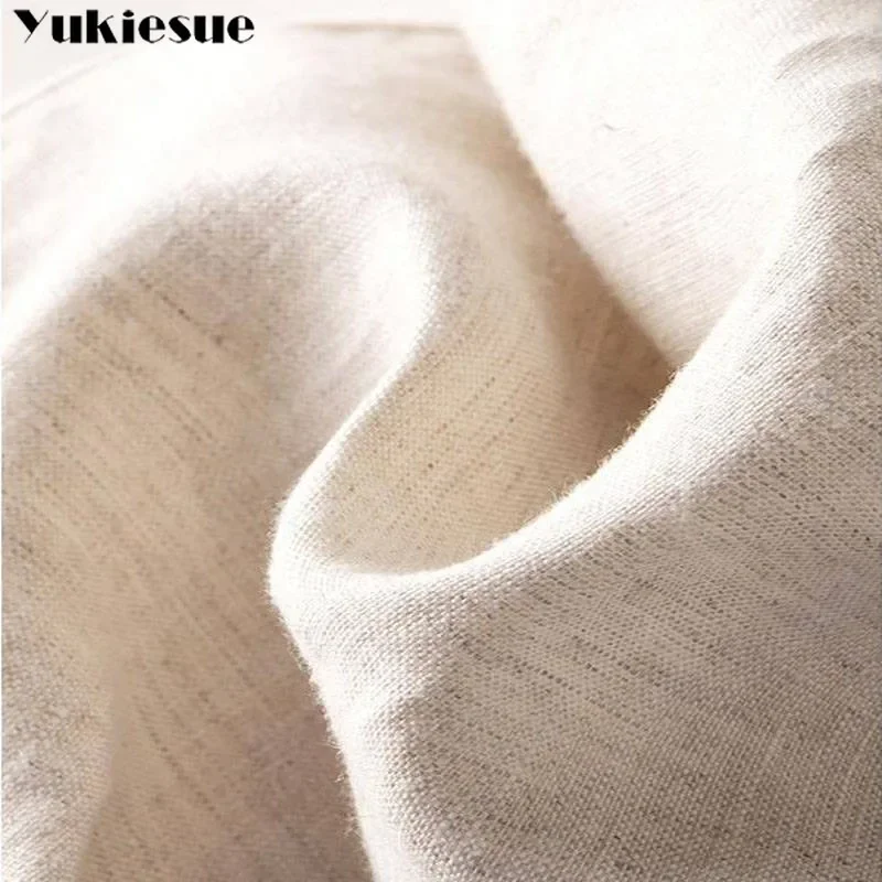 Pantaloni da donna in cotone e lino a gamba larga Pantaloni invernali foderati in pile causali caldi Pantaloni estetici larghi a vita alta coreani Y2K