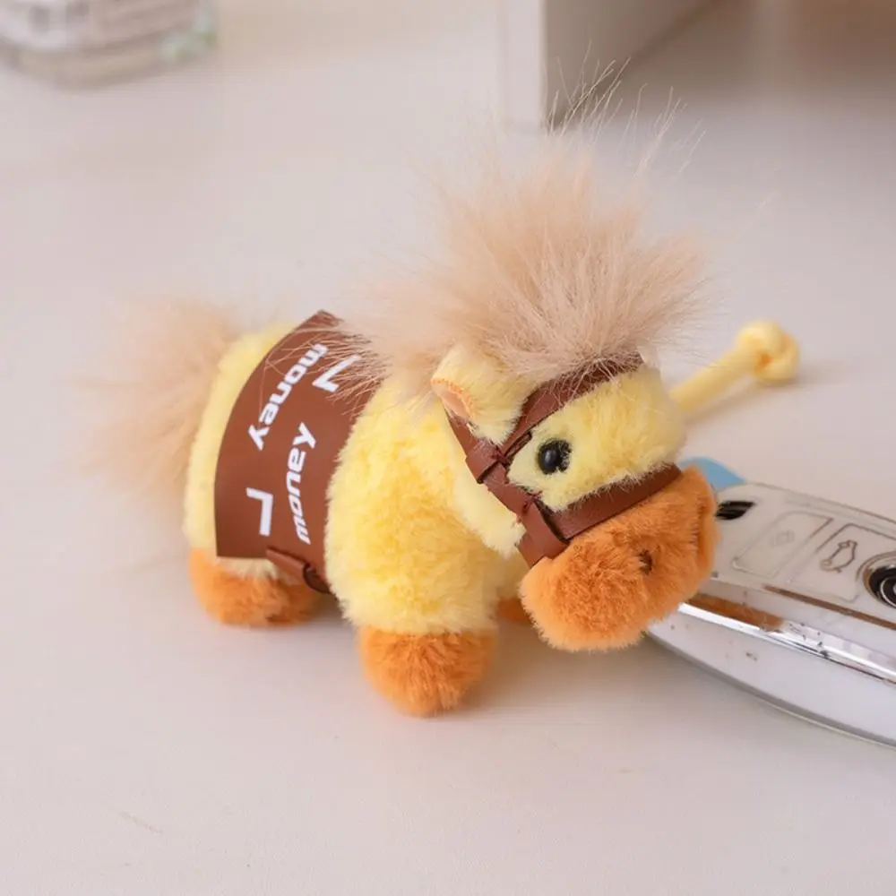 الإبداعية أفخم الحصان المفاتيح التميمة الدمى السنة الجديدة محشوة الحيوان كيرينغ مضحك رقيق الكرتون ستيد دمية ديكور المنزل