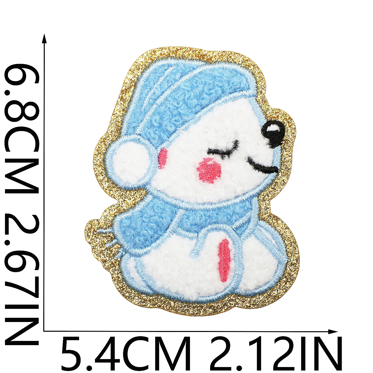 1/5PCS Wholesale Cartoon Penguin Towel Embroidered Cloth Sticker Winter Animal Embroidery Logo Snowman Scarf Decoration Patch