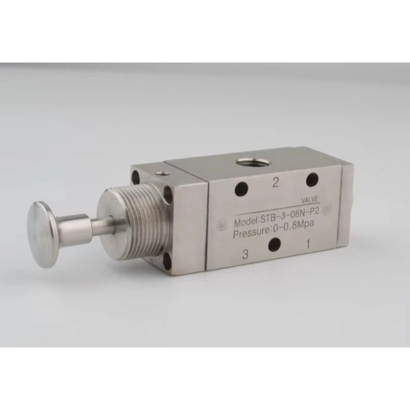 SUS316 STB سلسلة 3 منافذ NPT1/4 أجزاء هوائية صمام ميكانيكي من الفولاذ المقاوم للصدأ
