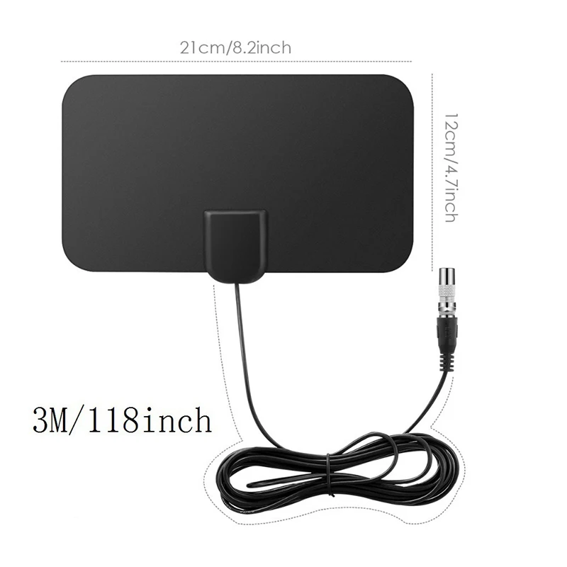 Digital TV Antenna Booster Hign Gain High Definition Aerial HD Flat Indoor Active Aerial For Car Antenna RV Travel Smart TV