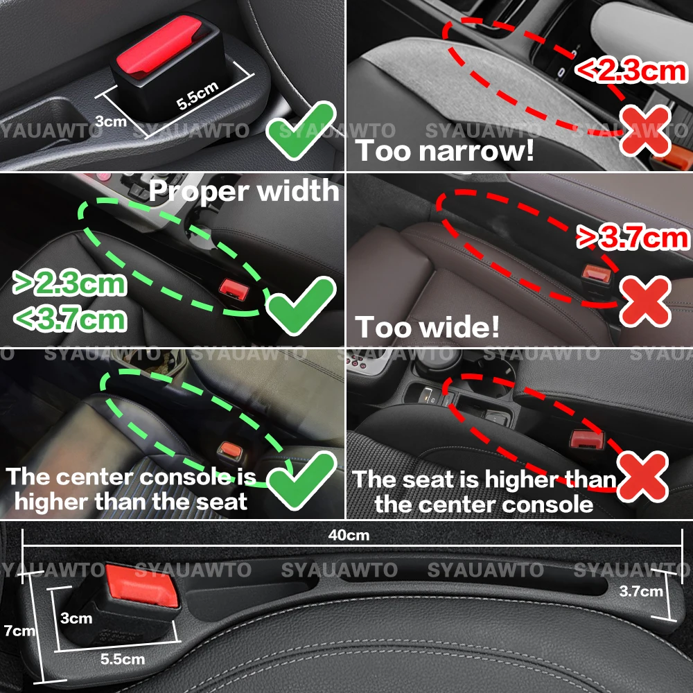 2Pcs For BMW X5 E53 E70 F15 G05 X6 E71 E72 F16 G06 Car Seat Gap Filler Side Seam Plug Strip Leak-proof Filling Strip