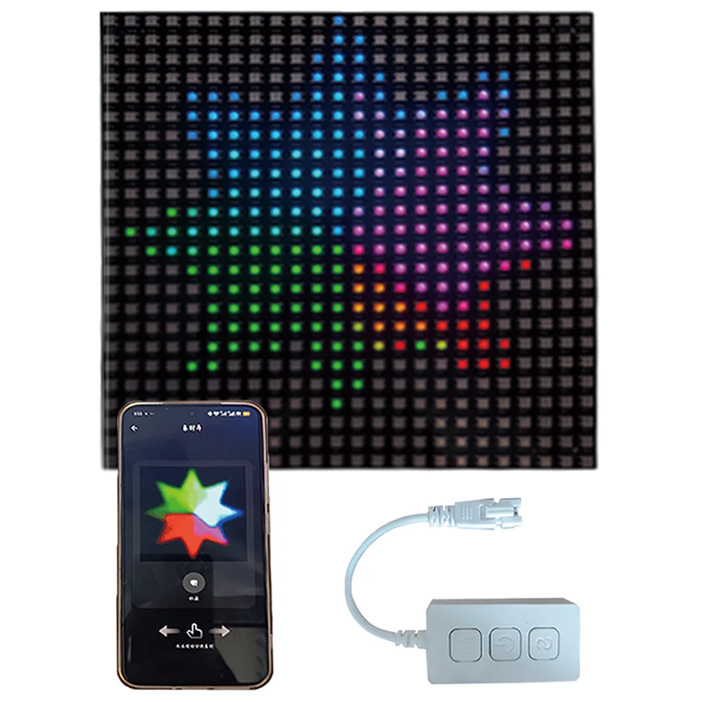 Full-color DC 5V WS2812 LED Matrix Panel Screen Digital Pixel Programmable Graffiti Hard Display Module