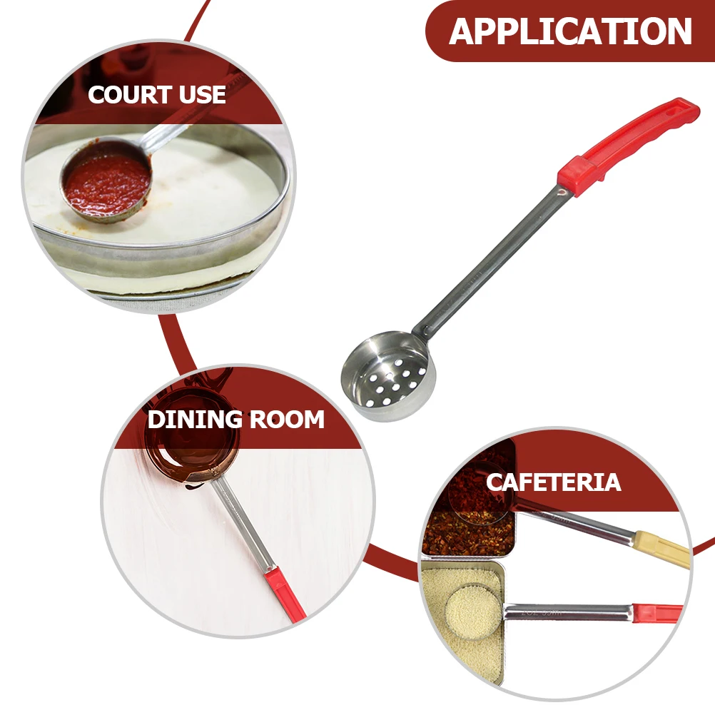 

Stainless Steel Plastic Handle Flat Bottom Pizza Spread Sauce Ladle Kitchen Cooking Tool Multi-Functional Practical Gift