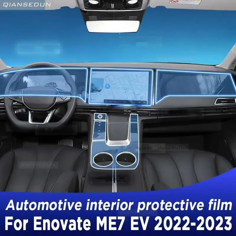 

Automotive interior protection film for Enovate ME7 EV 2022 2023 Center Sonsole Navigation Instrument scratch-resistant Sticker