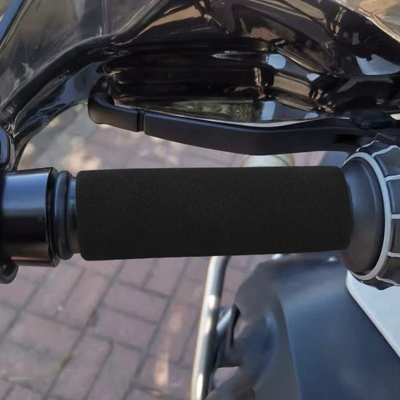 2PCS Motorcycle Slip-On Foam Anti Vibration Comfort Handlebar Grip Cover Applicable Sleeve Inner Diameter 2.7-3.0 CM