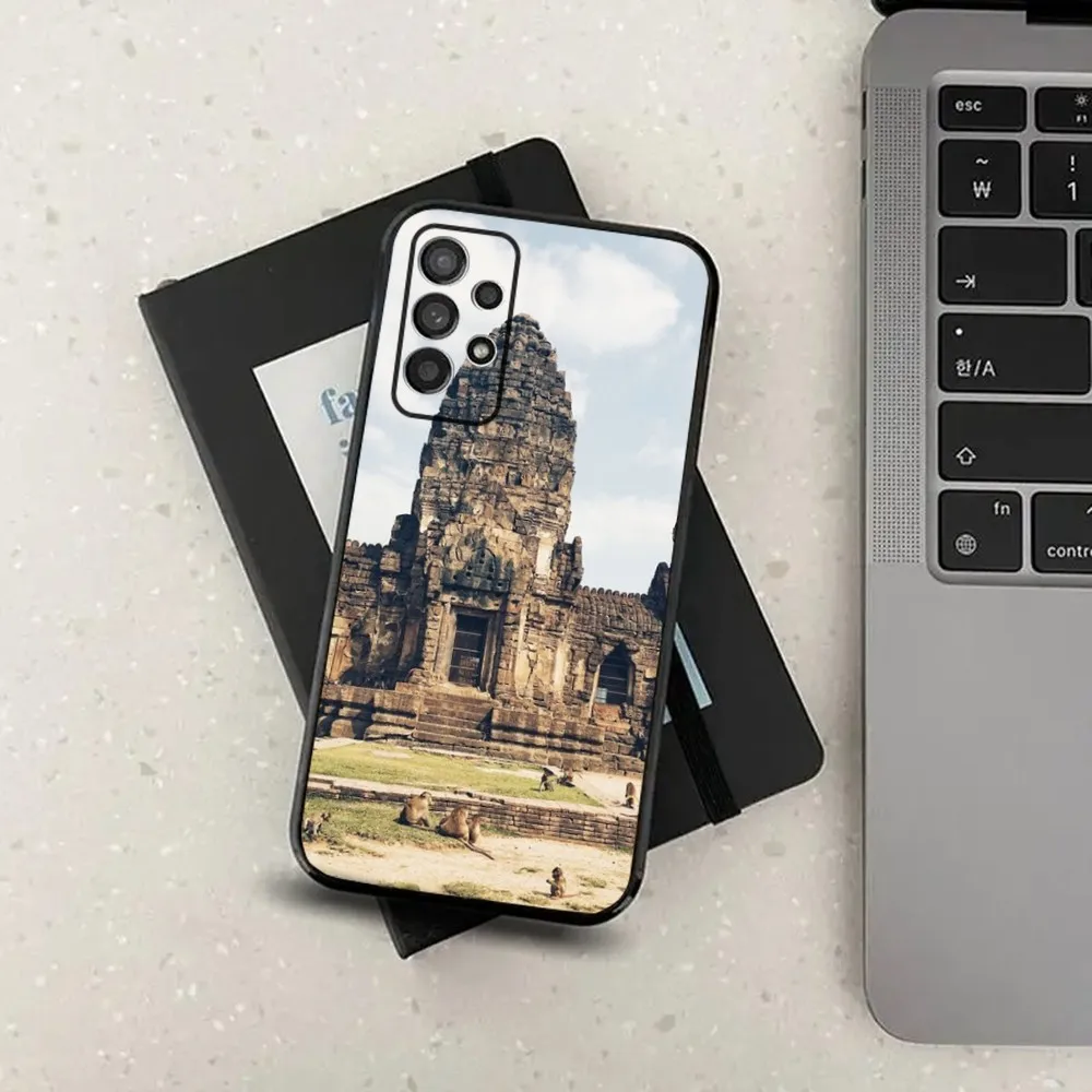 Angkor Wat Phone Case For Samsung S21,S22,S23,S30,Ultra,S20,Plus,Fe,Lite,Note,10,9,5G Black Soft Cover