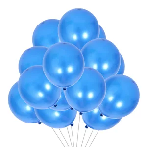 Latex balloons for children and adults, light air balloons, birthday decoration, gold wedding anniversary, pink, blue, black 6 Main Sales Decoration Blue and Gold Party - №4