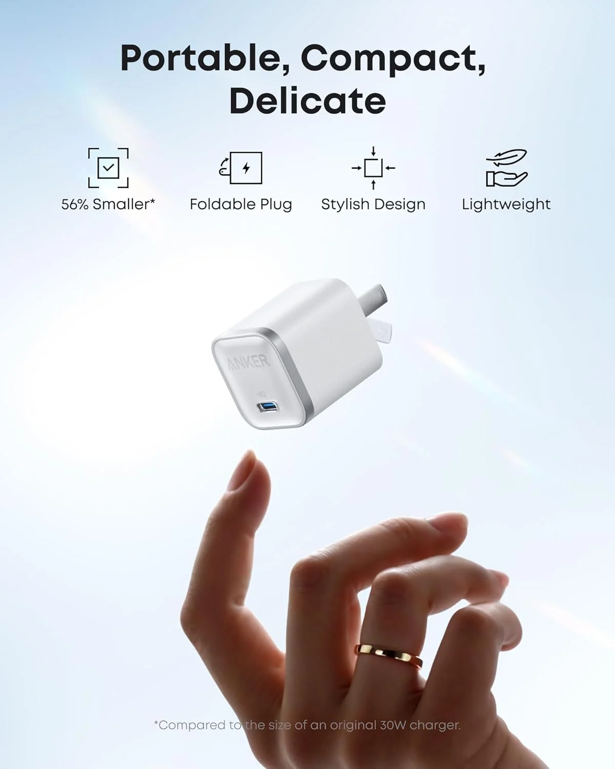 Anker Nano 45W Type C Charger Fast Charging Compact Foldable Plug USB C Charger Block for iphone 16 17 Pro Max