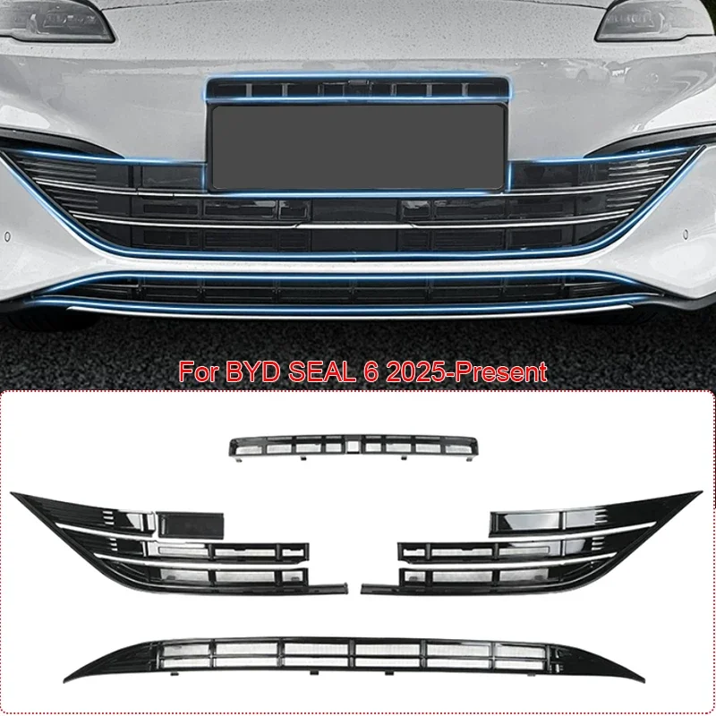 For BYD SEAL 6 2025-Present Car Modify Front Buckle Insect Proof Net Auto Front Bumper Center Intake Grille Cover Accessories