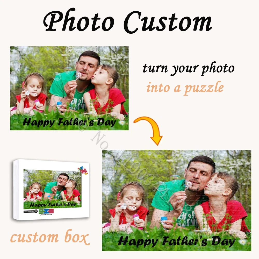 Personalized Photo Puzzle 300/500/1000 Pieces Adult Custom Jigsaw Puzzle Assemble Game Toys Present Gift for Parents Children