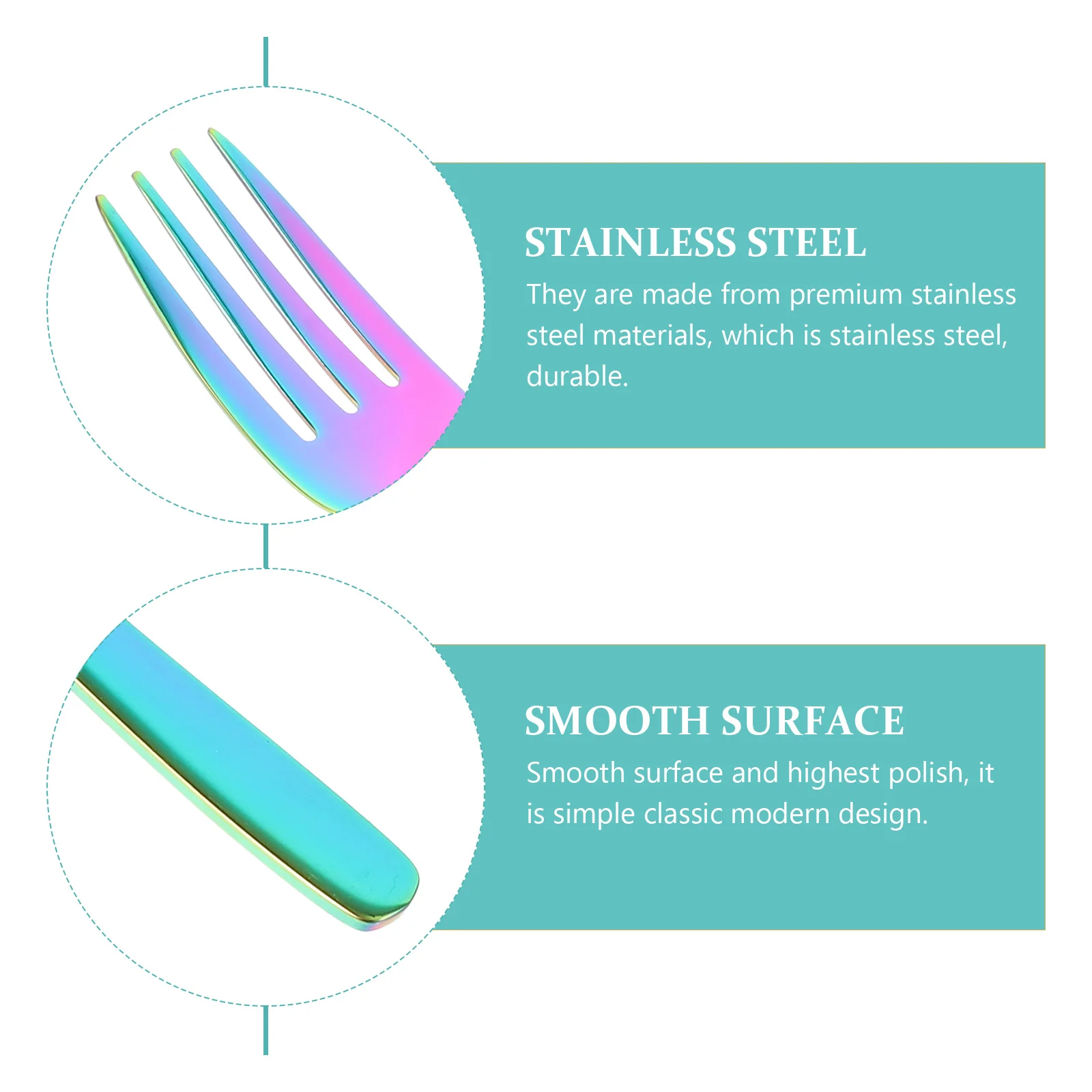 

1Set Stainless Steel Cutlery Set Flatware Kit Smooth Polish for Home Dining Birthday Wedding Party Use