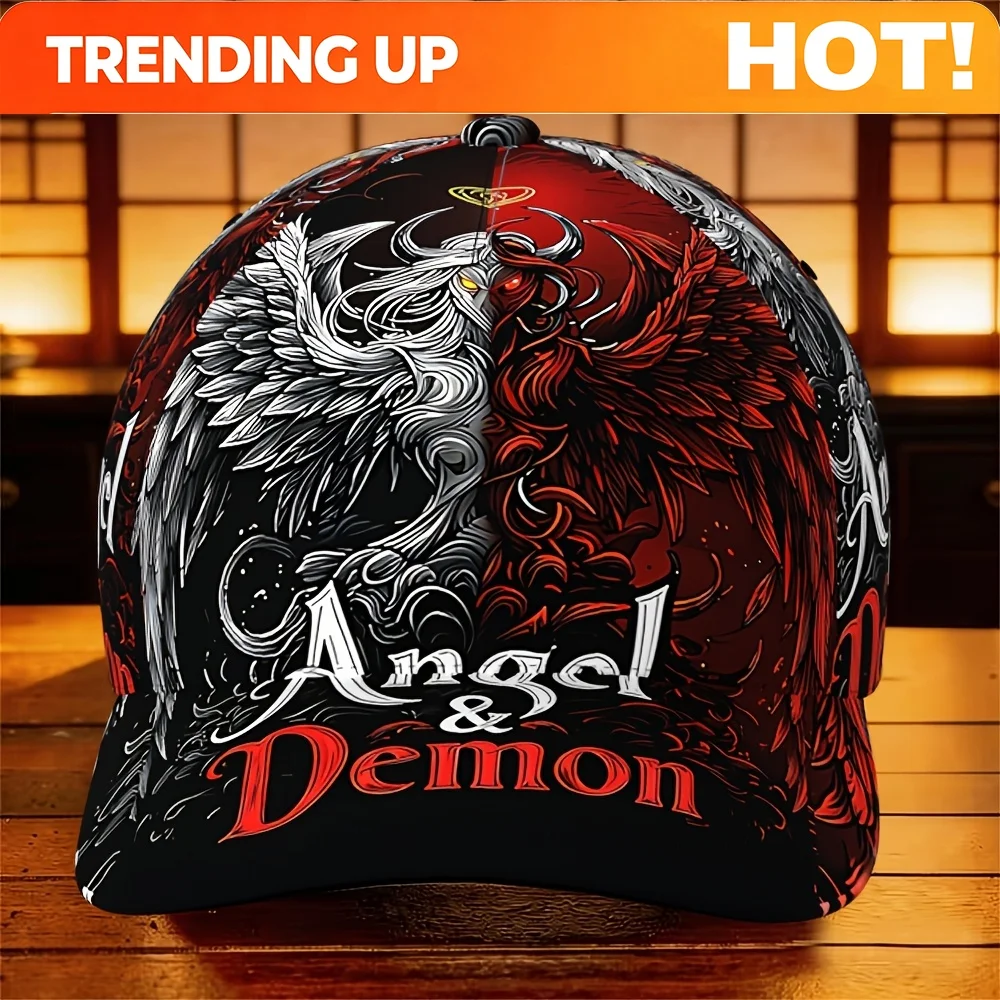Customization Gorra De Béisbol Para Hombre Con Temática De Ángel Y Demonio - Estilo Retro Ligero Con Cierre De Hebilla, Adecuada