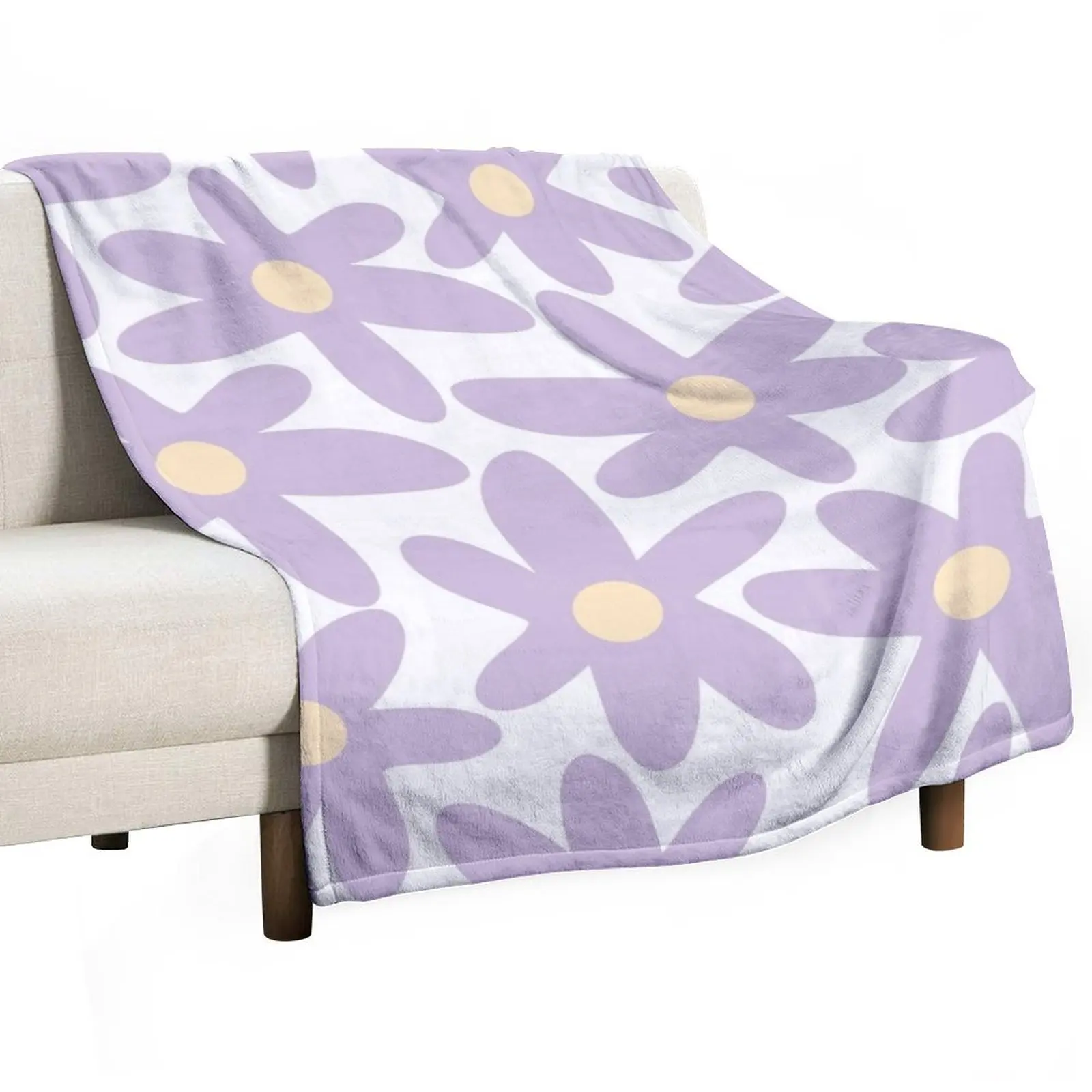 

Cute Floral Daisy Bunch in Light Purple Throw Blanket Winter beds christmas decoration Camping bed plaid Blankets