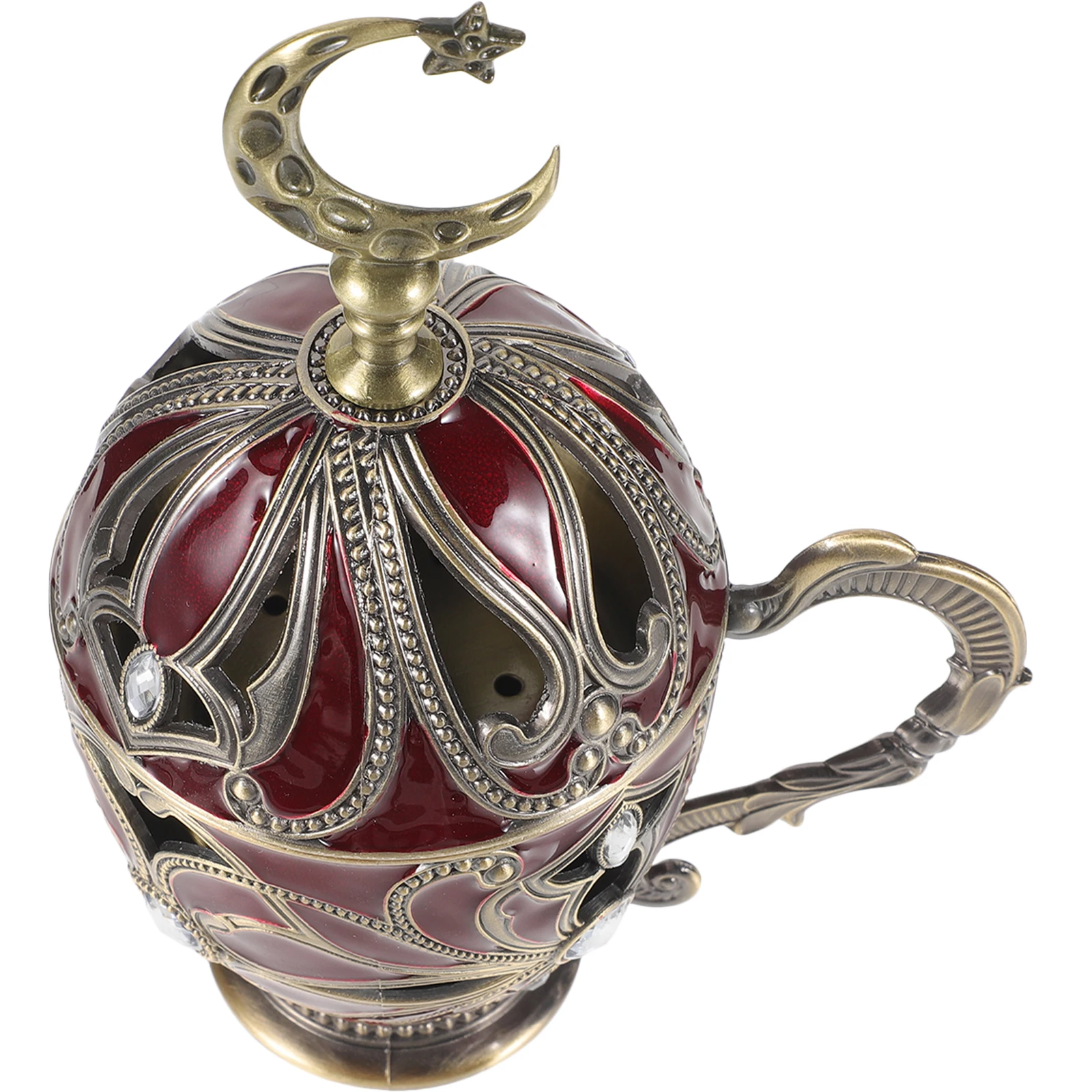 

Zinc Alloy Vintage Incense Burner Elegant Incense Holder Decorative Home Decor for Living Room Bedroom Study Wedding for