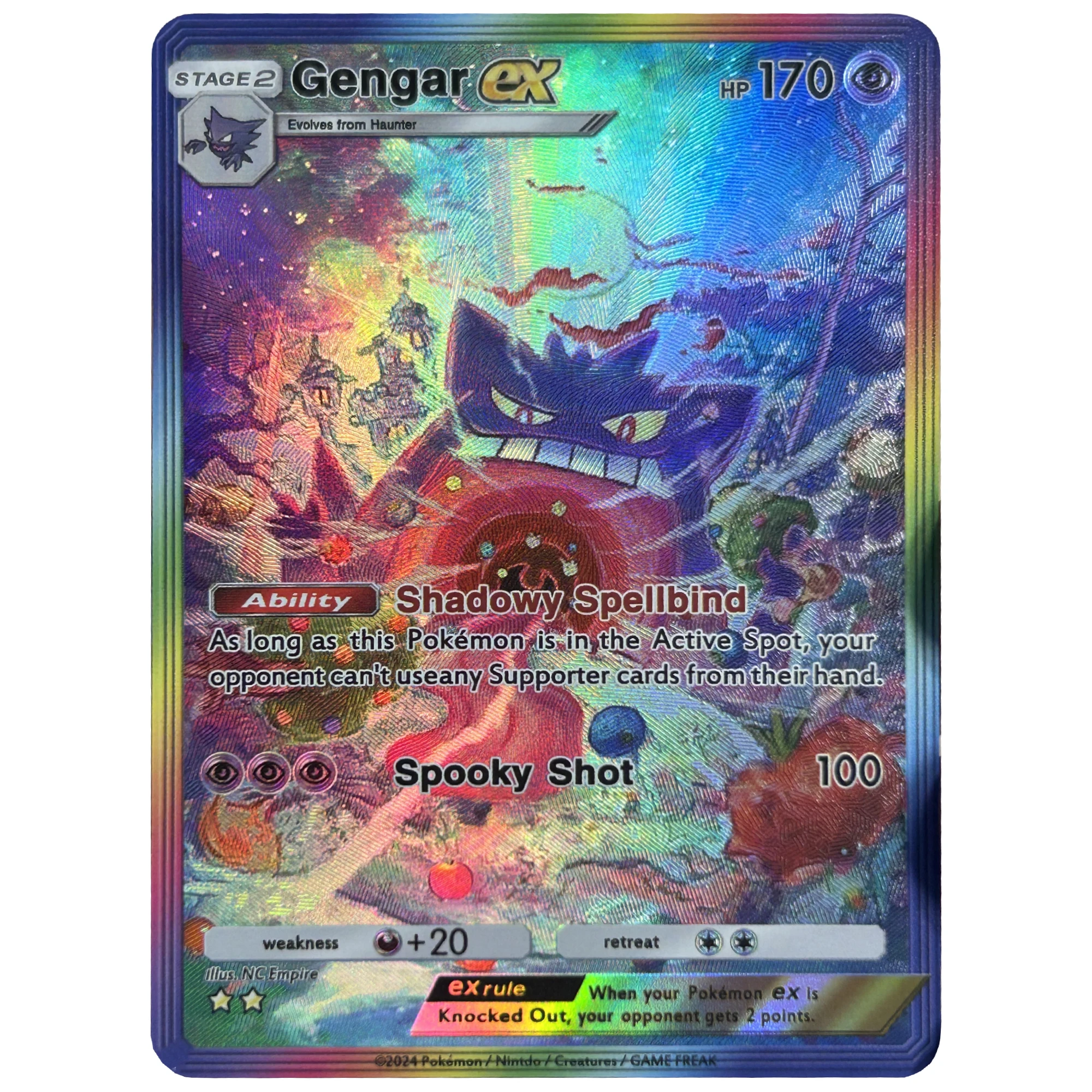 2개/세트 DIY PTCG 로켓 팀 제시 제임스 굴절 플래시 카드 겐가 우브레온 클래식 게임 애니메이션 컬렉션 카드 선물 장난감