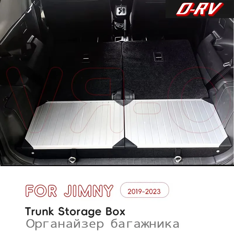 Aluminum Alloy Car Trunk Organizer Box Large‑Capacity Storage Box Interior Accessories For Suzuki Jimny JB33 JB43 1998‑2017