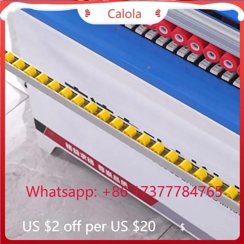 10708DW702 Straight Curve Edge Banding Machine, Automatic High Speed Wood Edgebander With Double-Sided Trimming & Buffing