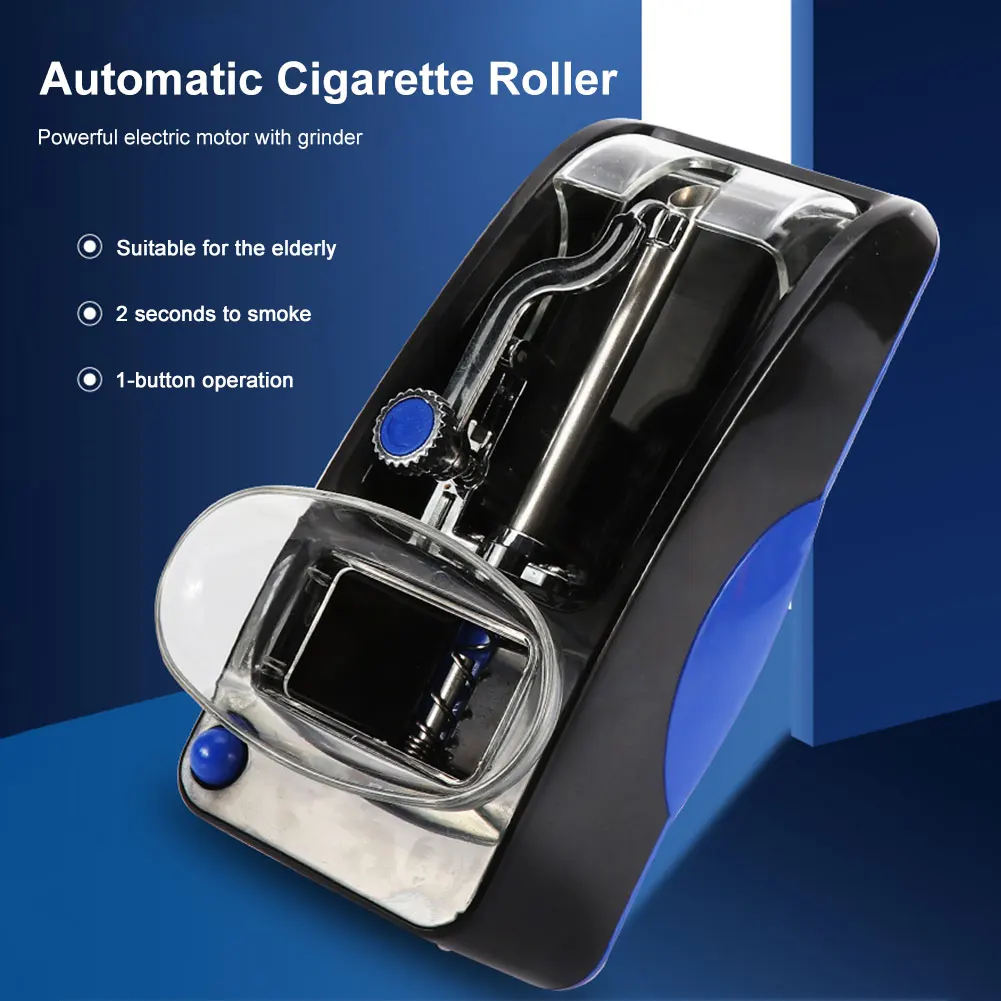 6.5/8mm Electric Cigarette Injector Machine Tobacco Rolling Automatic Roller Maker Cigarette Rolling Machine for Cigarette