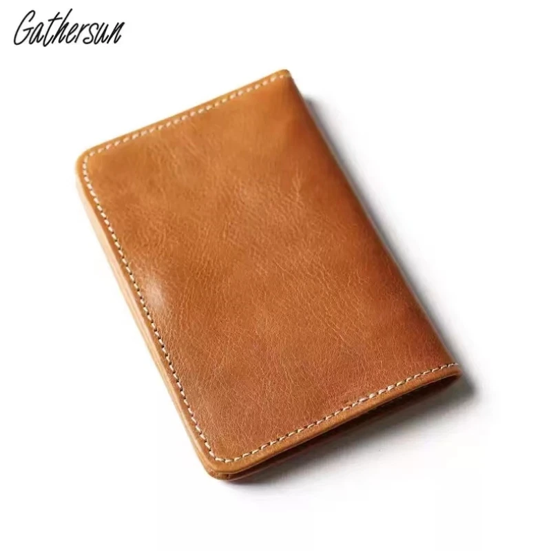 Original Handmade Genuine Leather Passport  Cover Retro Travel ID Card Holder Folder for Documents Passport Cover Leather