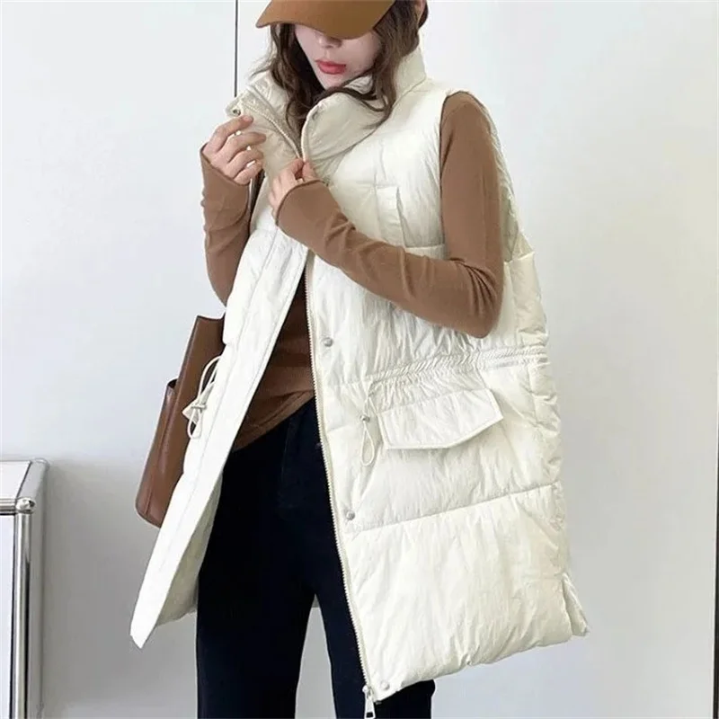 Winter Thicken Women Vest Korean Loose Warm Puffer Waistcoat For Women 2024 New Winter Sleeveless Jacket Female