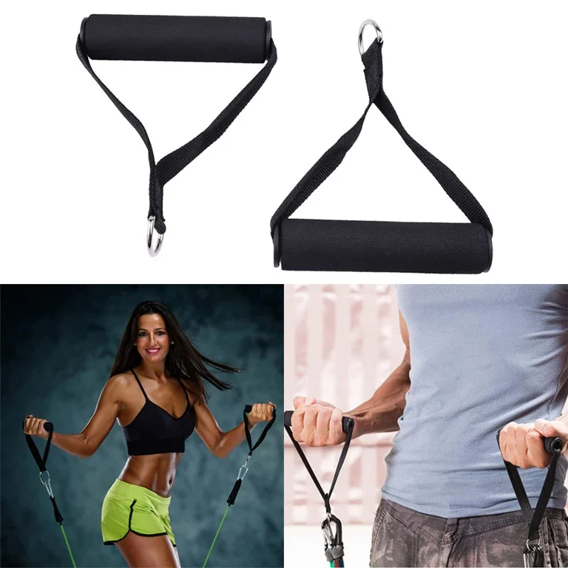 Impugnatura da palestra impugnature in schiuma Extra larghe per Fitness Crossfit Lifting tirando allenamento Heavy Duty D-ring Pull Rope accessori per tubi per cavi