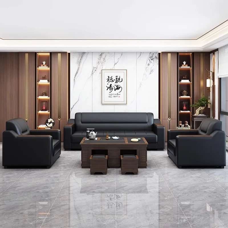 Furniture Sofa Moderne Leather Sofa Set for Office Reception Sofa Modernos Luxury Couch Guangzhou