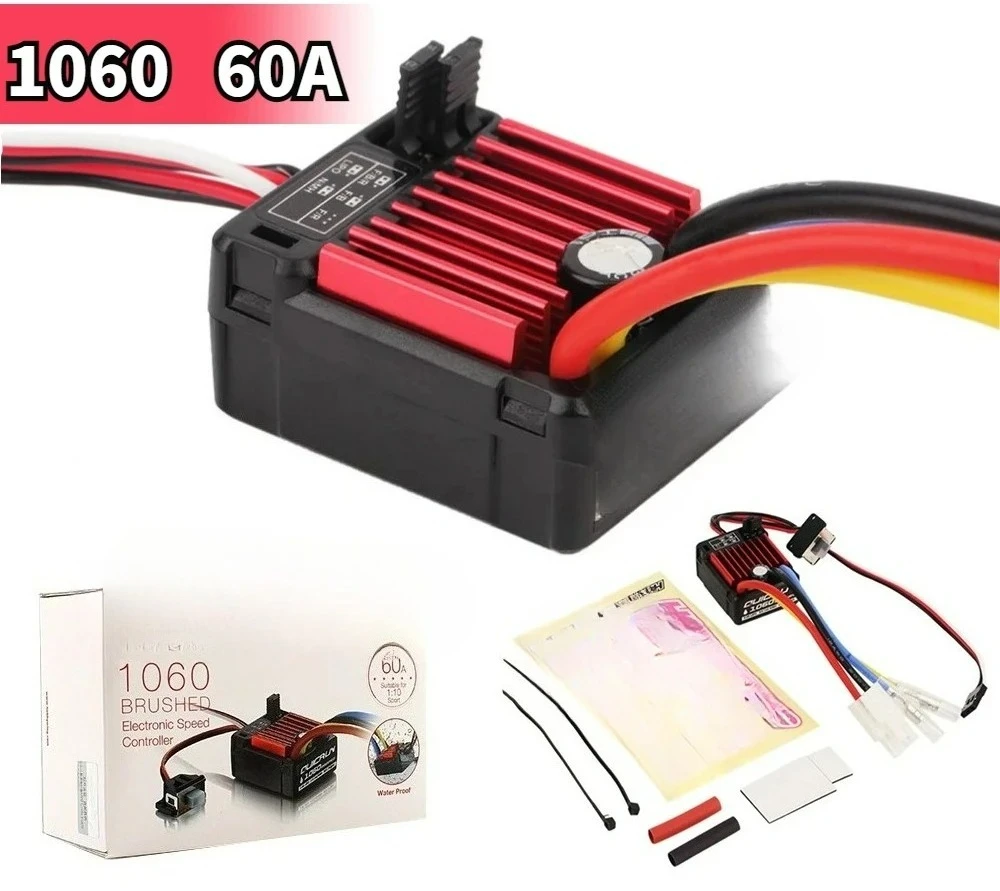 

HobbyWing QuicRun 1060 ESC Матовый электронный регулятор скорости 60A ESC для 1:10 RC автомобиля Водонепроницаемый для RC автомобиля