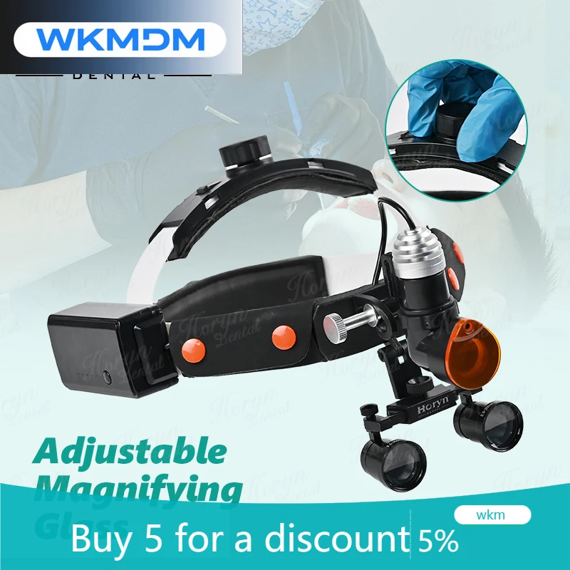 2.5/3.5x Surgery Headband Binocular Double Adjustment den tal Loupes Magnifying Glasses
