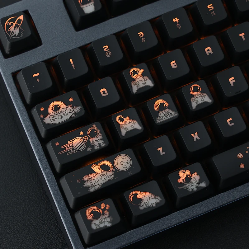 

Astronaut 6.0 Keycaps OEM Profile Mechanical Keyboard Space Man Moon Theme Gaming Keycaps Backlit RGB Light Through 104 Keys Set