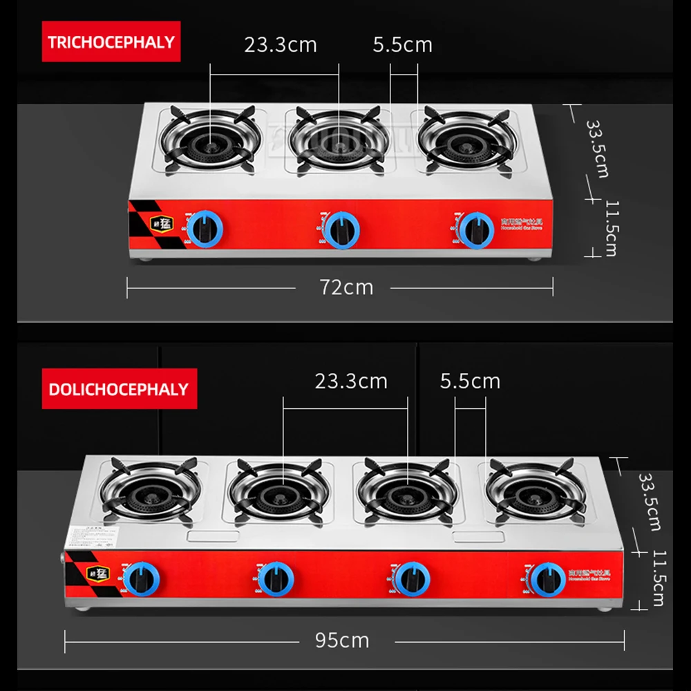 Estufa de Gas Natural de escritorio, 4 quemadores, gas licuado, cocina