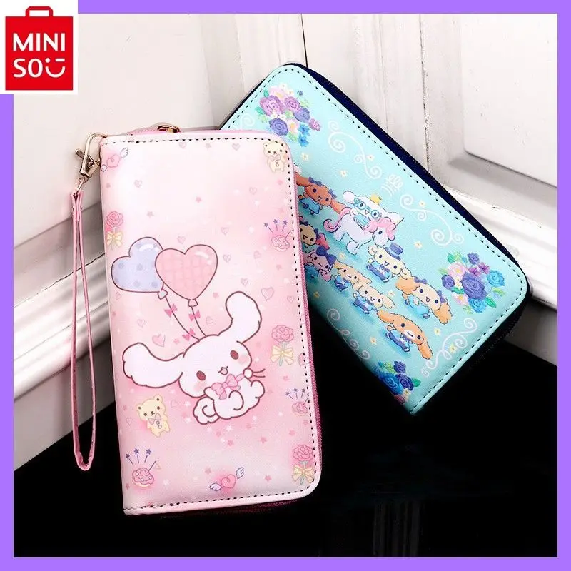 Miniso Hallo Kitty Jade Guigou gedruckt Wechsel Aufbewahrung tasche für Frauen hochwertige PVC-Karte ID große Kapazität Multi-Card-Brieftasche