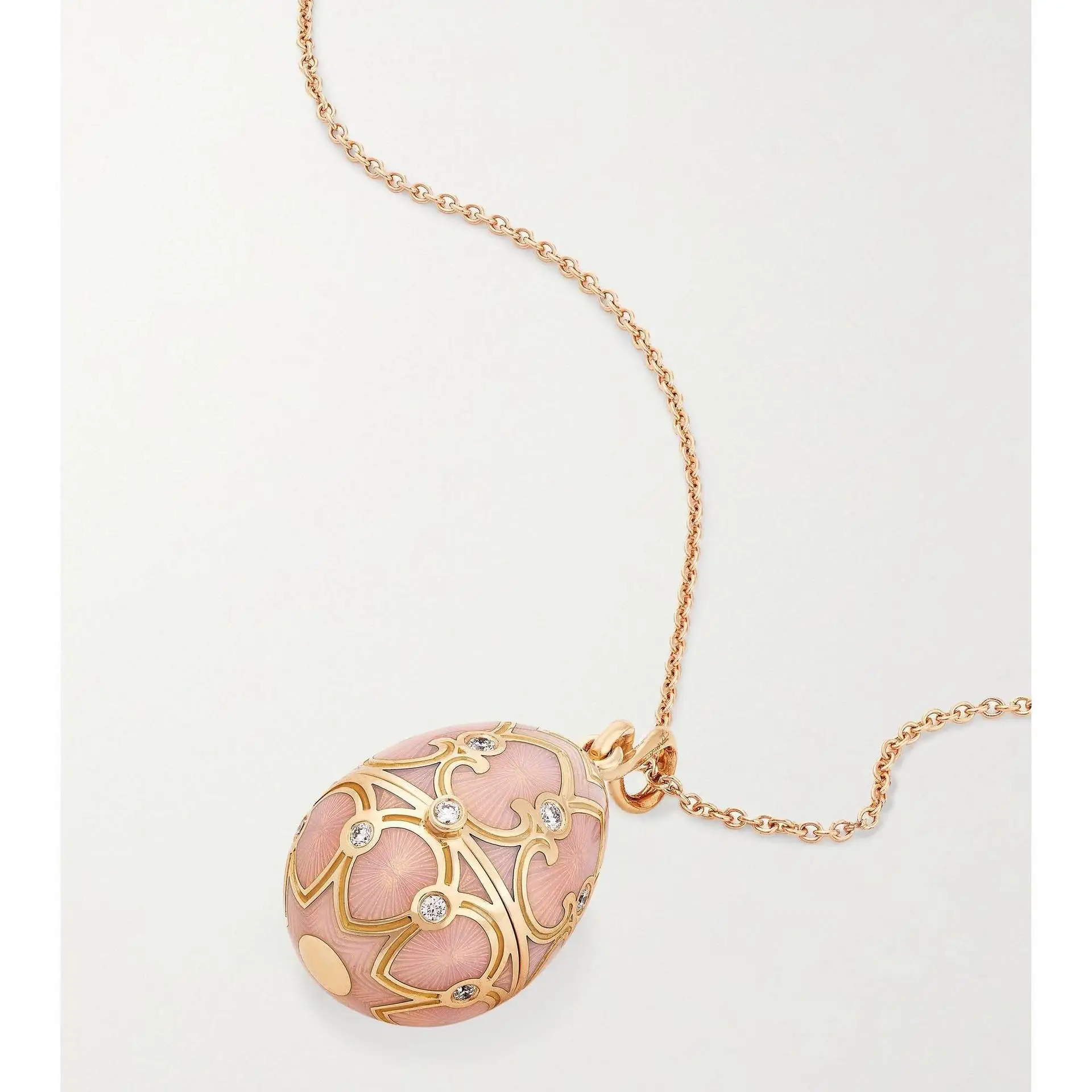 Vintage Openable Enamel Russian Egg Pendant Necklace Rhinestone Inlaid Hidden Cute Animal Charm Brass Plated Women Jewelry Gift