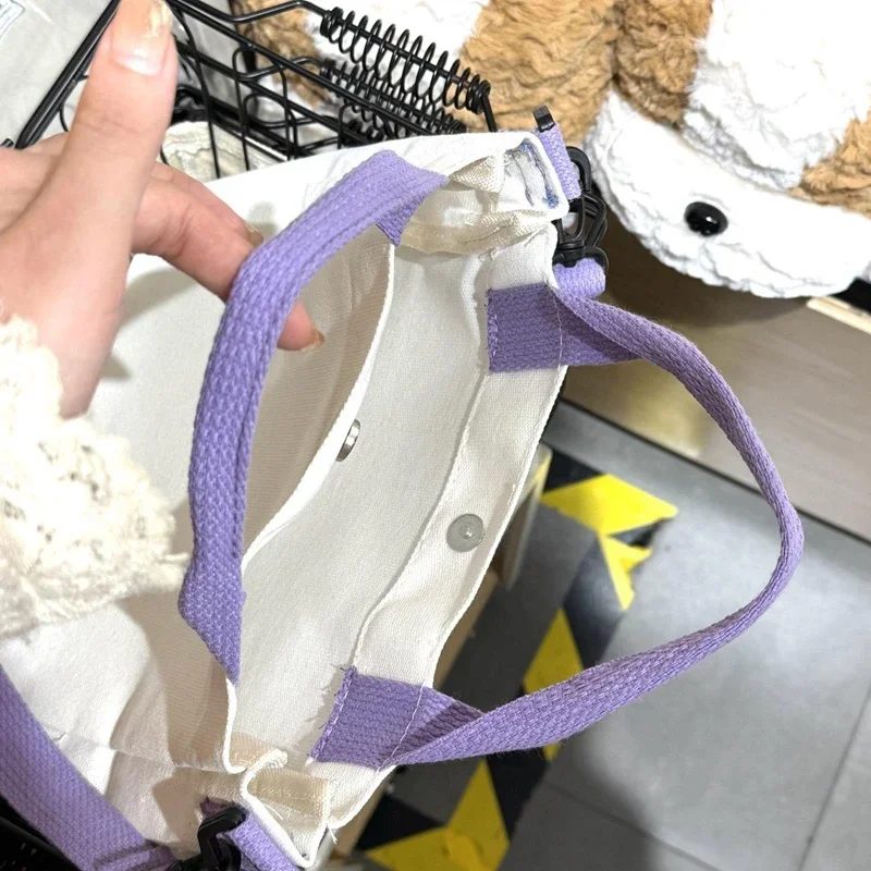 2025 جديد المرأة أنيمي Kpop شيطان الصيادين حقيبة كروسبودي Y2K الوردي الأبيض مربع حقيبة ساعي الكورية طالب في سن المراهقة حقيبة كتف #4