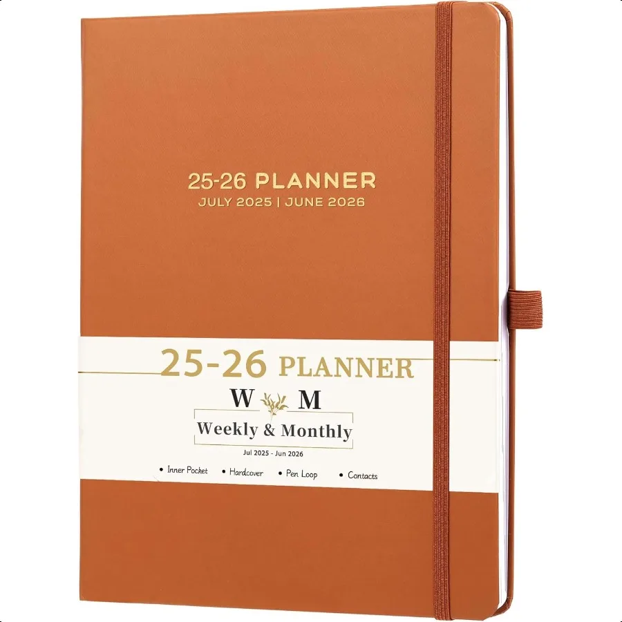 

20252026 Planner 20252026 Planner Weekly and Monthly 8× 10 July 2025 June 2026 Inner Pocket Elastic Closure Pen Loop Bookmarks