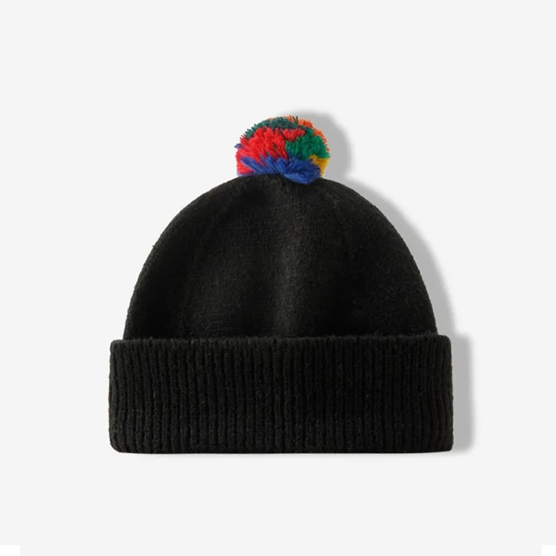 Advanced Striped Contrasting Knitted Hat For Women In Autumn And Winter, Korean Style Trendy Couple Versatile Woolen Hat 2