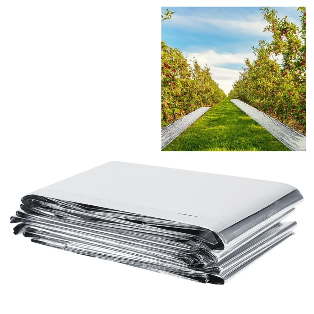 

6PCS 210 X 130 Cm Plant Reflective Film Keep Warm Silver Greenhouse Covering Foil Foldable High Reflectivity