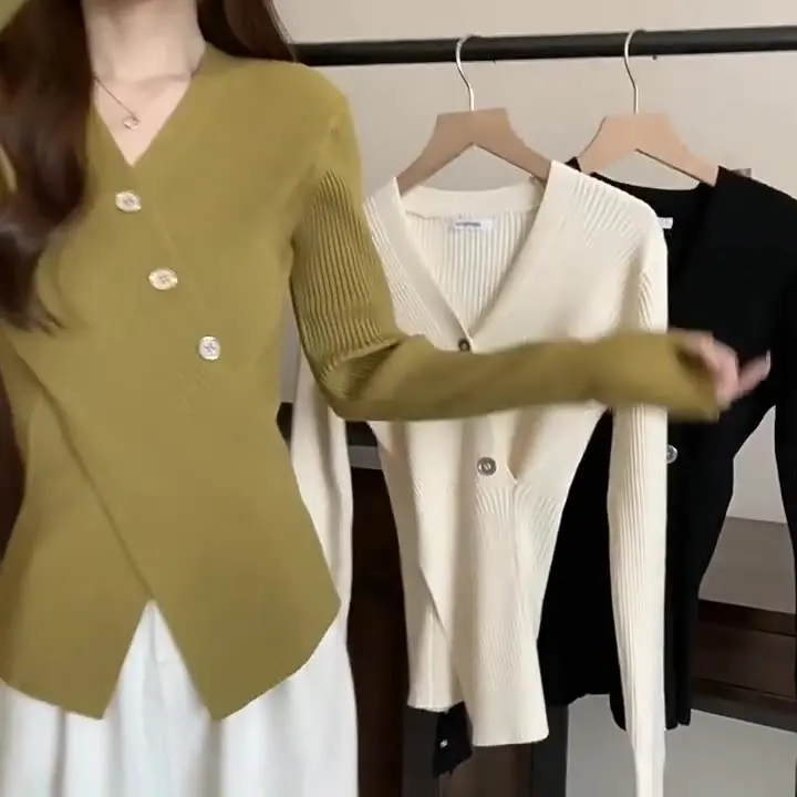 Chandails pulls pulls femme fermeture éclair maillots Olive frange à motifs jardin Nature décontracté Boxy beau coloré hiver chaud