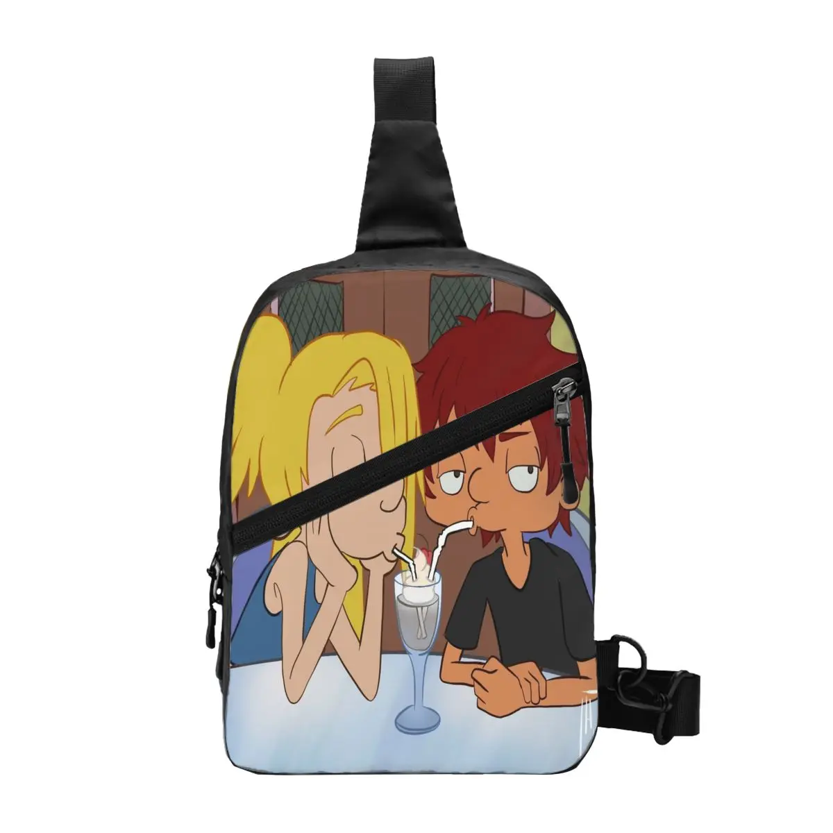 

Customized Hey Arnold Animated Anime Helga Pataki Sling Bags Men Cool Shoulder Chest Crossbody Backpack Travel Hiking Daypack