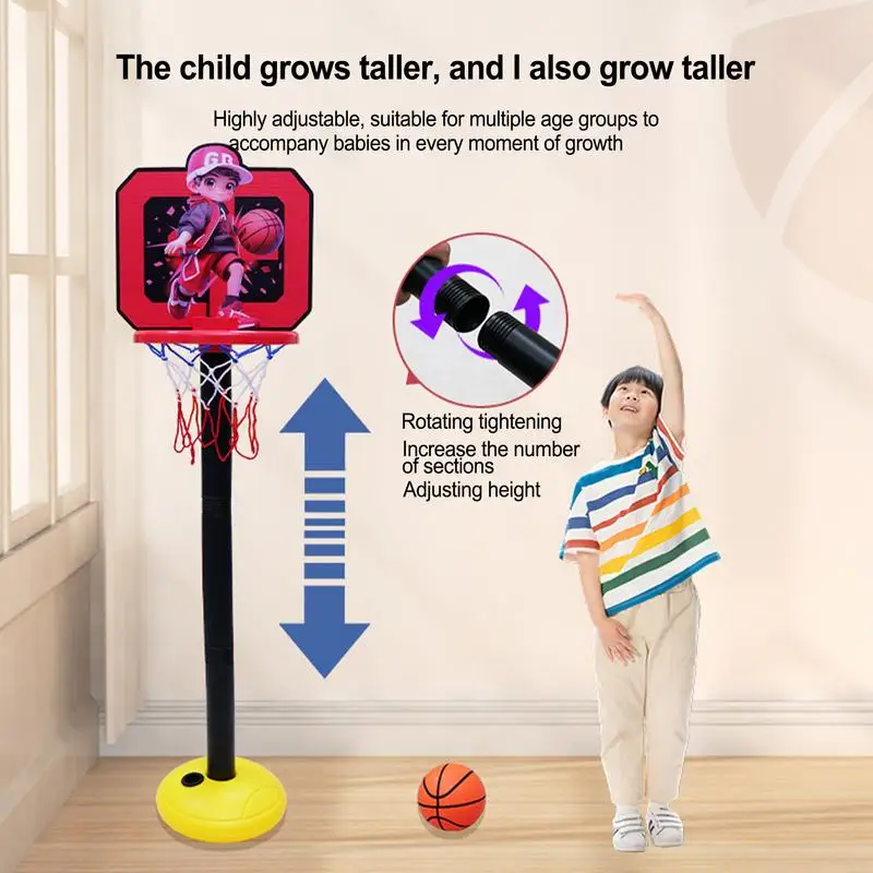 Basketball Hoop For Kids Child-friendly Room Basketball Hoop Adjustable Height 19.6-44inch Parent-child Children Basketball Hoop