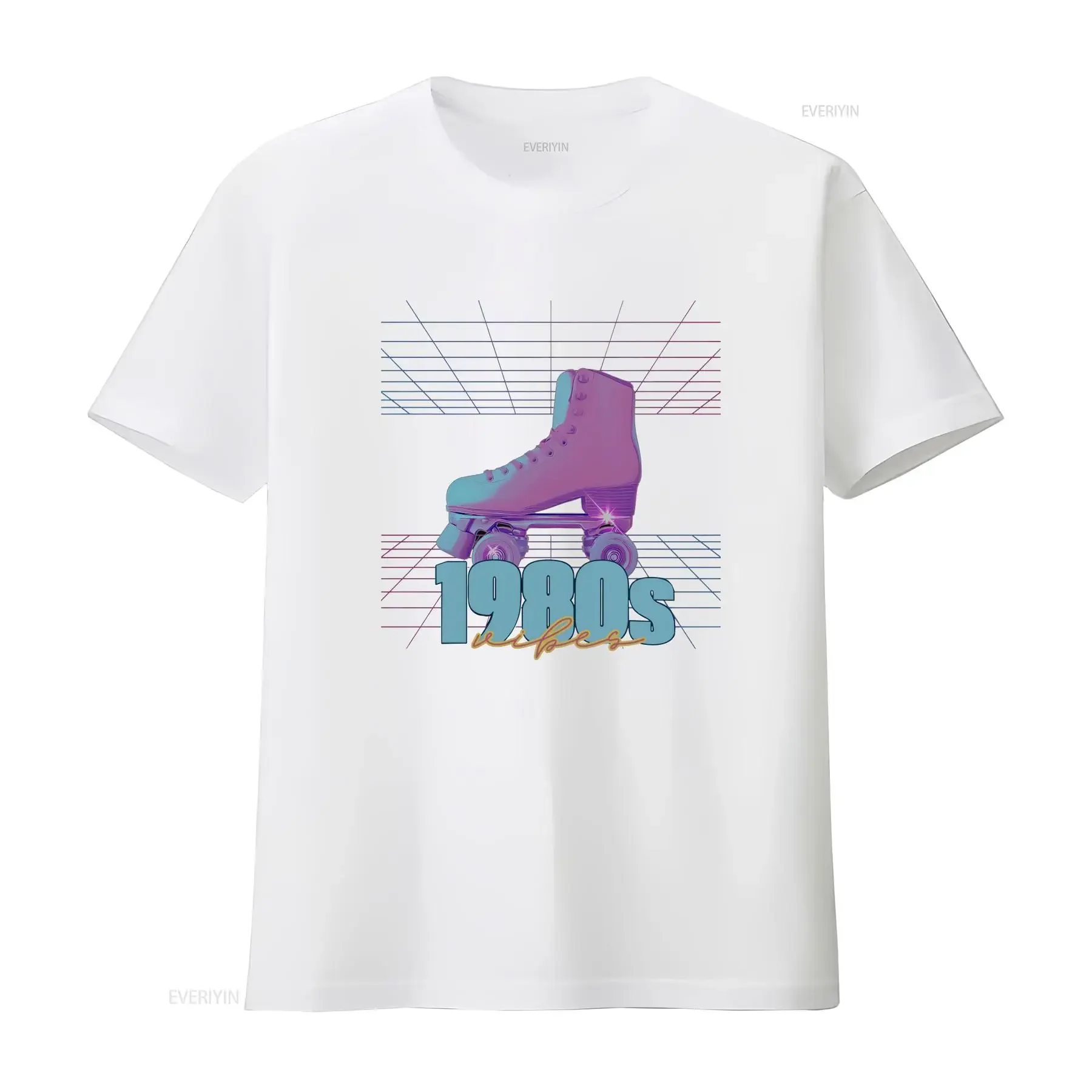 1980s Bodacious Vibes Roller Skates Everyday Wear Comfortable High Quality Bella Canvas 3001 T Shirt vintage Washed homme