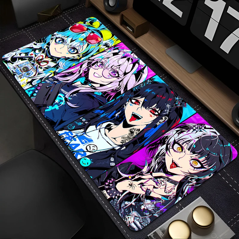 Anime menina design bonito mouse pad gamer empresa almofada de mesa acessórios de jogos antiderrapante portátil mousepad escritório kawaii tapete de mesa