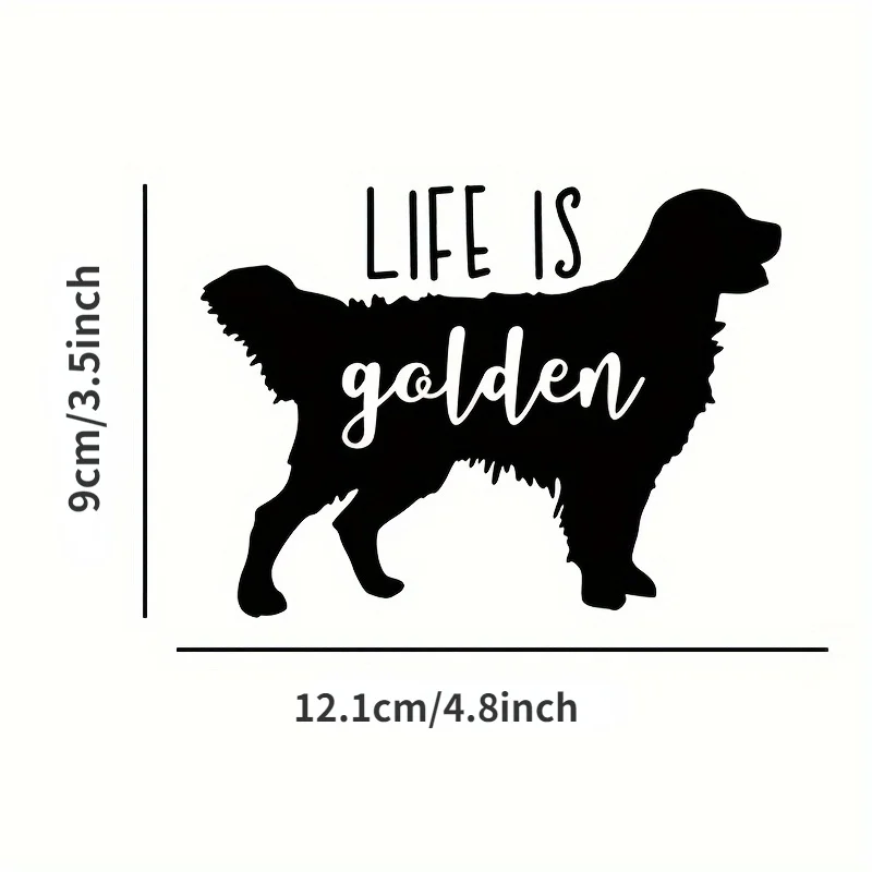 Durable Vinyl Sticker - Adorable Golden Retriever Car Decal - Weatherproof, Eye-Catching Design - Perfect Pet Lover Accessory