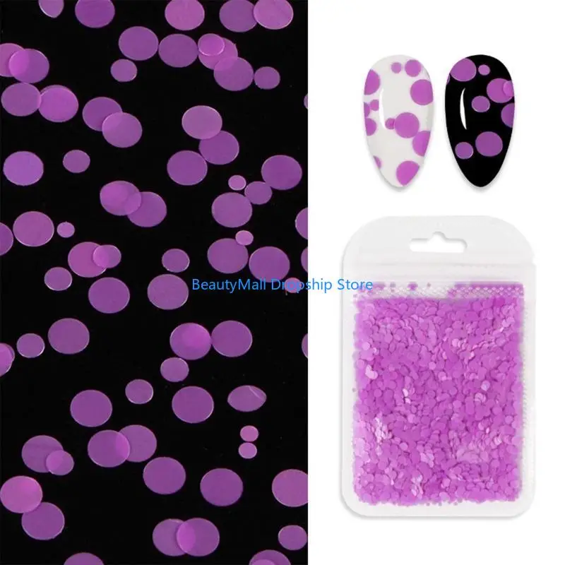 40jd paillettes d'ongles brillantes Art paillettes Paillette Round Art Autocollants Manucure Make Up