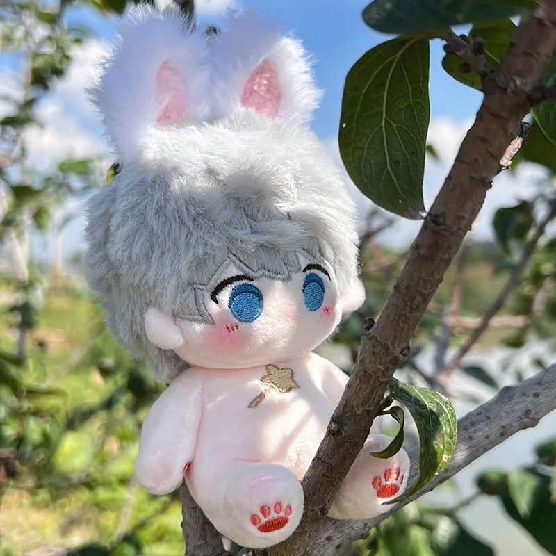 Juego de Anime de 10cm, amor y espacio profundo Xavier Kawaii, Cosplay, cuerpo de muñeca de algodón, Mini peluches de dibujos animados, figuras de juguete, colección de Fans, regalo