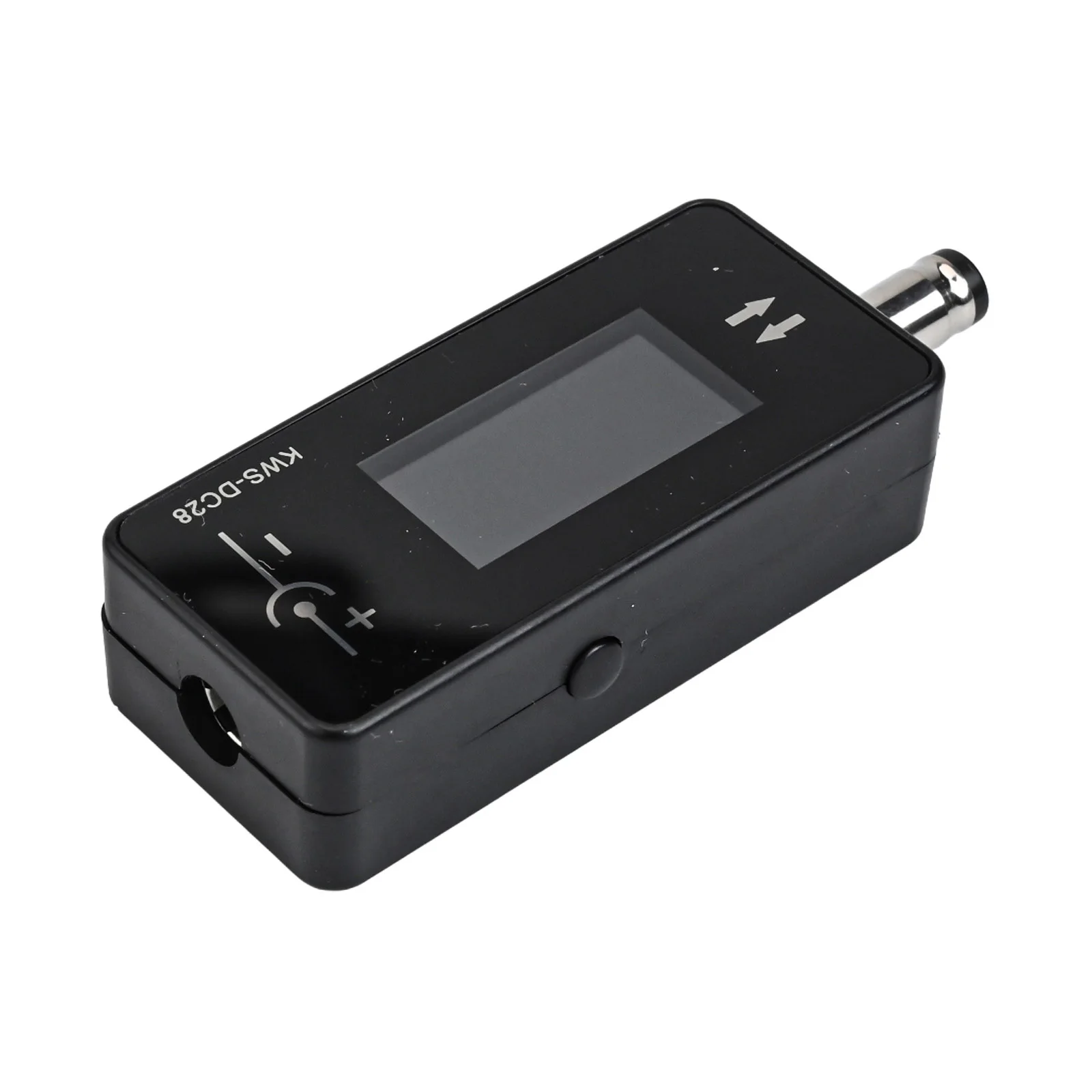 Тестер постоянного тока KWS-DC28 с высококачественным 0,96-дюймовым экраном, отображающим данные о напряжении, токе, мощности, энергии и времени работы.