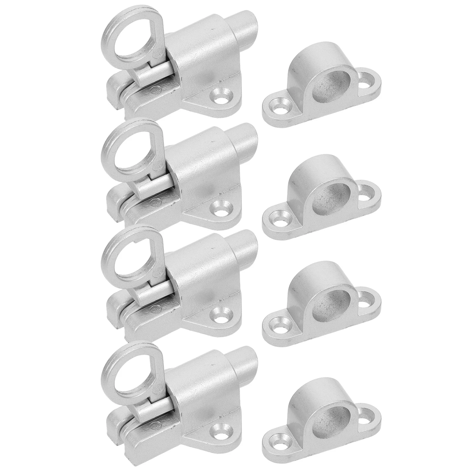 

4pcs Aluminum Alloy Door Lock Self Closing Window Latch For Attic Cabinet Gate Rv Shed Security Spring Loaded Catch, Automatic
