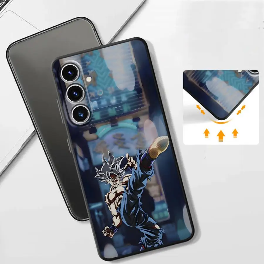 Dragon Ball Moda Goku Preto Macio Capa de Telefone para Samsung Galaxy A26 A72 A36 A23 A53 A25 A71 A51 A73 A35 A22 A52 A24 A55