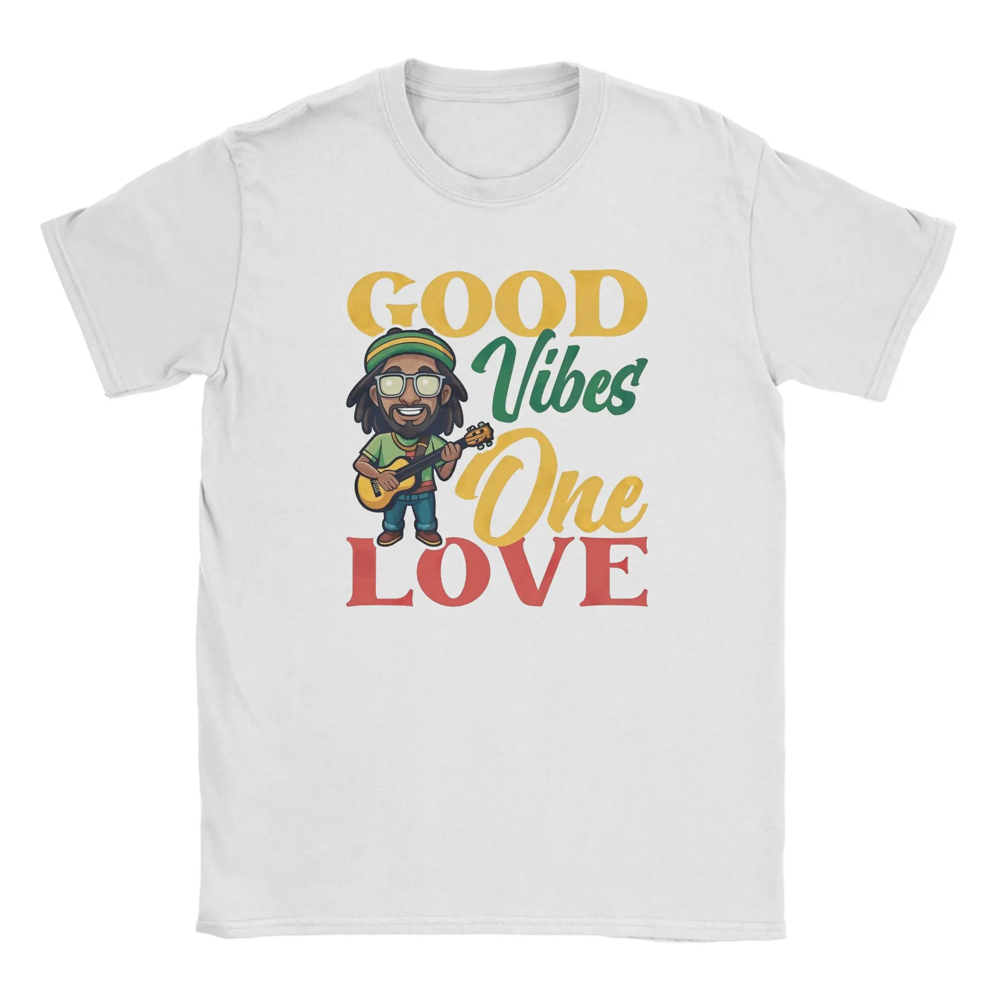 

Rasta Reggae One Love Jamaica T Shirt Summer Cotton T-Shirts For Men Trendy Cool Casual Tee Shirt Short Sleeves Streetwear Tops